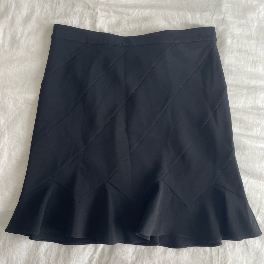 Theory Diag Mini Skirt | Black Admiral Crepe | NWT | Size 8 - Picture 5 of 7